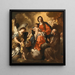 Madonna and Child with Saint Francis of Paola and Archangel Raphael - Neapolitan School — framed artwork on a wall