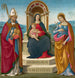 Madonna and Child with Saint Juste of Volterra and Saint Margaret of Antioch - Bastiano Mainardi — artwork view