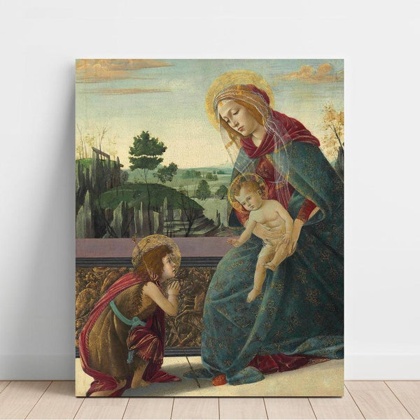 Reproduction of the painting Madonna and Child with the Young Saint John the Baptist - Sandro Botticelli