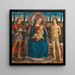 Madonna and Child enthroned with Saint Michael and Saint Sebastian - Filippo d'Antonio Filippelli — framed artwork on a wall