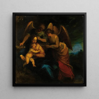 Madonna and child surrounded by angels - Hans Rottenhammer