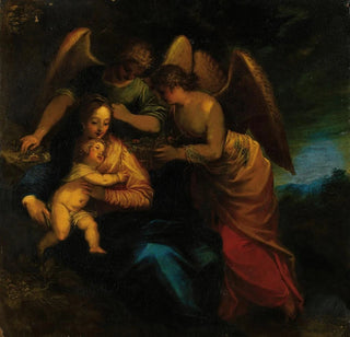 Madonna and child surrounded by angels - Hans Rottenhammer