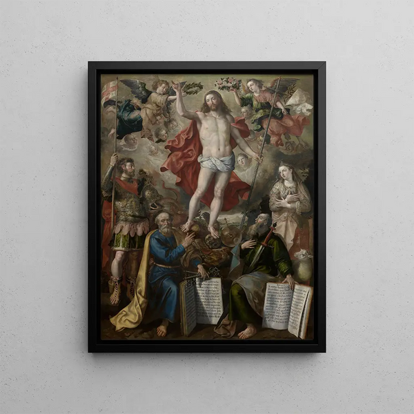Christ Triumphant - Maerten de Vos — framed artwork on a wall