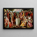 Moses showing the Tablets of the Law to the Israelites with Portraits of Members of the Panhuys Family, their Relatives and Friends - Maerten de Vos — framed artwork on a wall