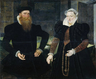 Portrait of Gillis Hooftman, shipowner, and his wife Margaretha van Nispen - Maerten de Vos — artwork view