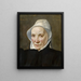 Portrait of an Old Woman - Maerten de Vos — framed artwork on a wall