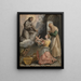 Saint Didaque brings the stillborn girl back to life - Maerten de Vos — framed artwork on a wall