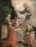 Saint Didaque painting aids in a difficult childbirth - Maerten de Vos — artwork view