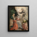 Saint Didaque painting aids in a difficult childbirth - Maerten de Vos — framed artwork on a wall