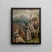Saint Didaque prêche aux îles Canaries - Maerten de Vos — framed artwork on a wall