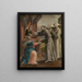 Saint Didaque saves a boy from the oven - Maerten de Vos — framed artwork on a wall