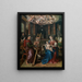 Saint Luke painting the Virgin - Maerten de Vos — framed artwork on a wall