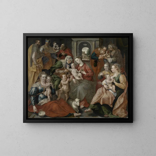 The Holy Family - Maerten de Vos — framed artwork on a wall