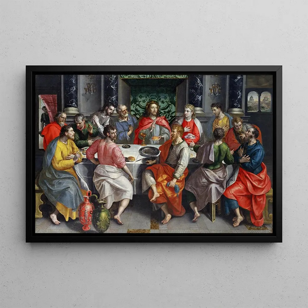 The Last Supper - Maerten de Vos — framed artwork on a wall