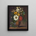 Vase with flowers - Magdalene Margrethe Brenns — framed artwork on a wall