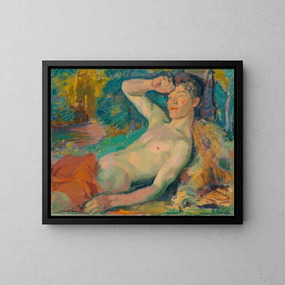 Faune s'éveillant - Magnus Enckell — framed artwork on a wall