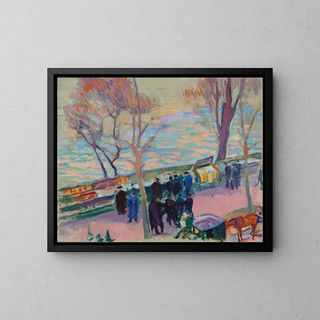 Bords de la Seine - Magnus Enckell — framed artwork on a wall