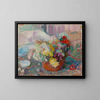 Flower Painting - Magnus Enckell — framed artwork on a wall