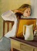 Young girl combing her hair - Magnus Enckell — artwork view
