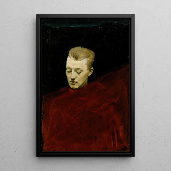 Tête de Bruno Aspelin - Magnus Enckell — framed artwork on a wall