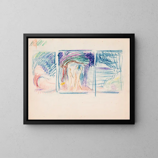 Sketch for the painting of the Oath of the Nation by Nyland - Magnus Enckell — framed artwork on a wall