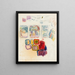 Croquis de Veljesvala pour peinture murale et vrej - Magnus Enckell — framed artwork on a wall