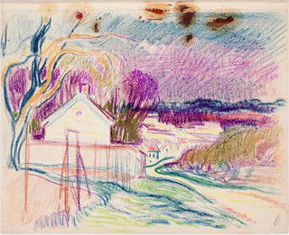 Landscape of a Road with Houses - Magnus Enckell — artwork view