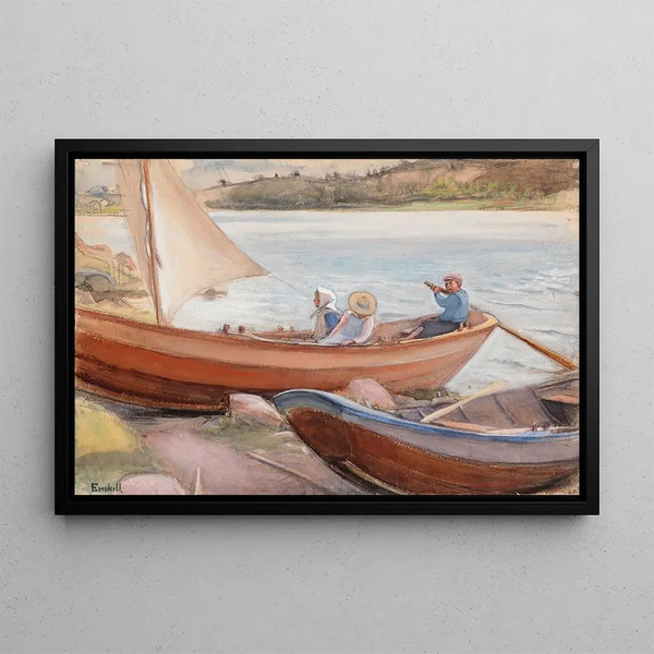 On the beach - Magnus Enckell — framed artwork on a wall