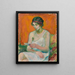 Woman in a skirt - Magnus Enckell — framed artwork on a wall