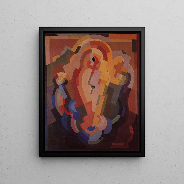 Abstract Composition Painting - Mainie Jellett — framed artwork on a wall