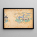 The Development of the Shannon River and Grazing Horses - Mainie Jellett — framed artwork on a wall