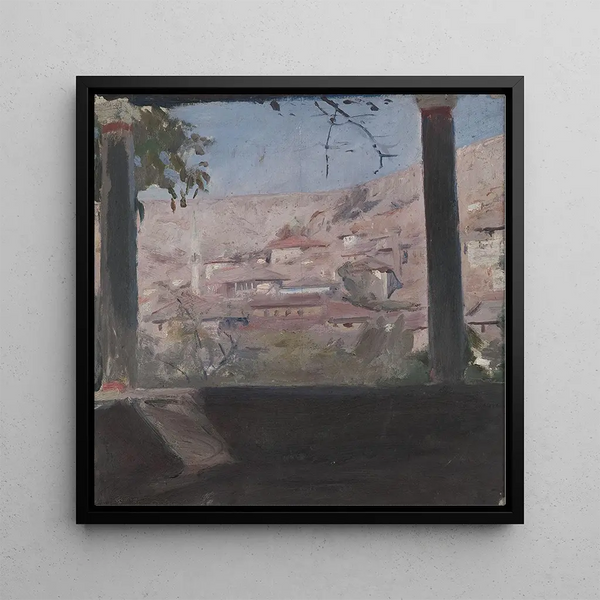 Summer House Painting by Maria Potocka in Bakhchisaray, from the Crimean journey - Jan Cigliski — framed artwork on a wall