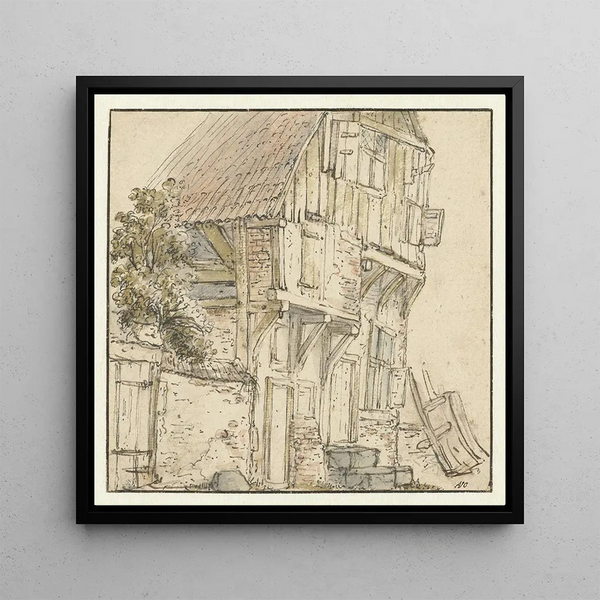 House of a Peasant - Isaac van Ostade — framed artwork on a wall