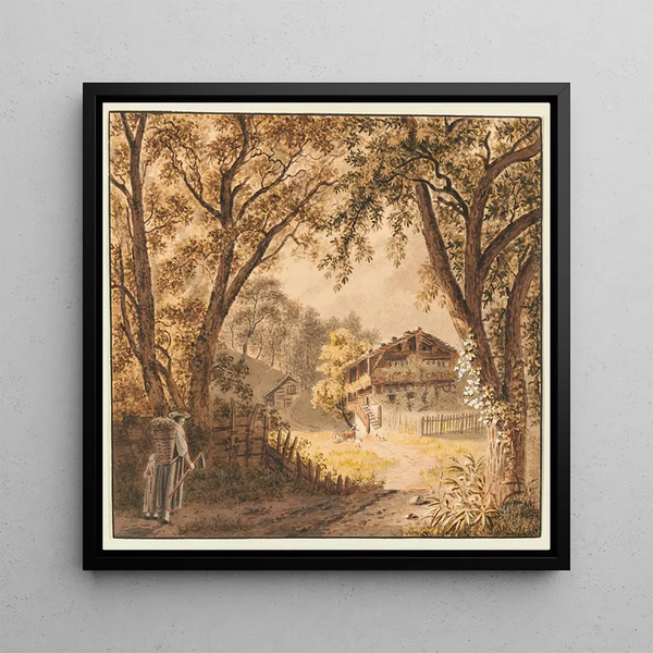 Maison de paysan dans l'Oberland bernois - Franz Niklaus König — framed artwork on a wall