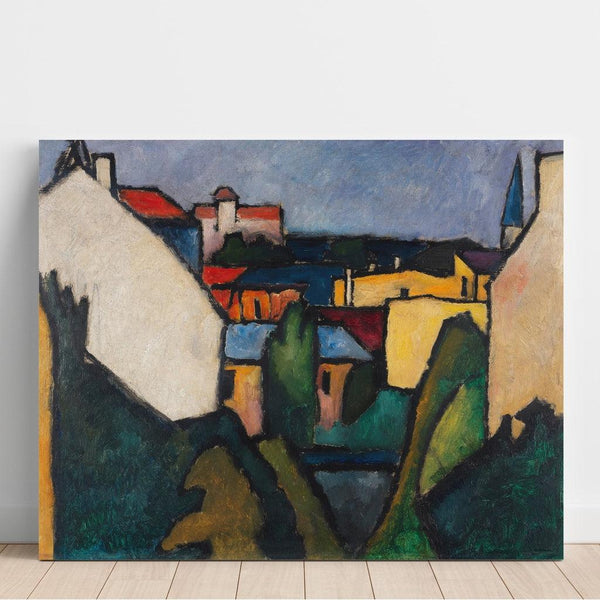 Reproduction of the painting House Painting - Alexander Kanoldt