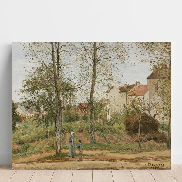 Reproduction of the painting Houses in Bougival (Autumn) - Camille Pissarro