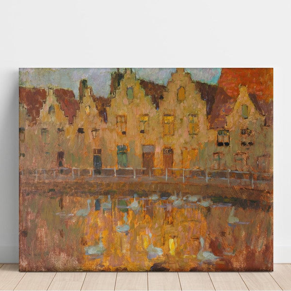 Reproduction of the painting Houses in Bruges - Henri Le Sidaner