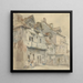 Houses in Dieppe - David Roberts — framed artwork on a wall