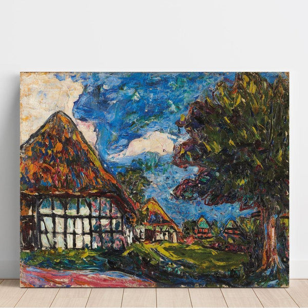Maisons de Fehmarn - Ernst Ludwig Kirchner — wall display of the artwork