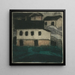 Houses on the Beach - Alvar Cawn — framed artwork on a wall