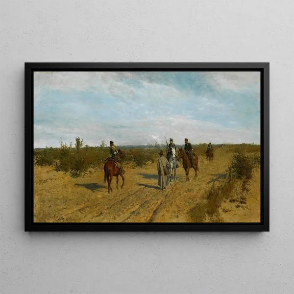 Patrouille insurgée - Maksymilian Gierymski — framed artwork on a wall