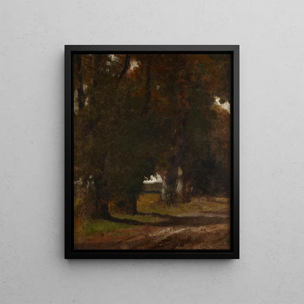 Road among the trees - Maksymilian Gierymski — framed artwork on a wall