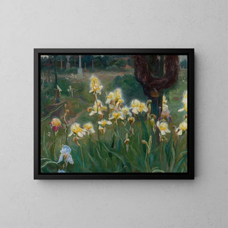 Iris at the Cemetery - Maksymilian Neuman — framed artwork on a wall