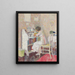 a girl sitting at a writing table - Malcolm Drummond — framed artwork on a wall