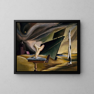 Deserted Landscape - Malcolm Roberts — framed artwork on a wall