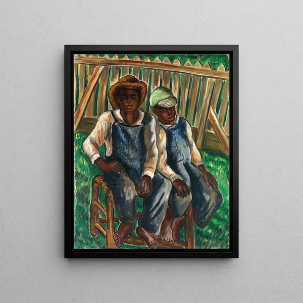 Frères - Malvin Gray Johnson — framed artwork on a wall