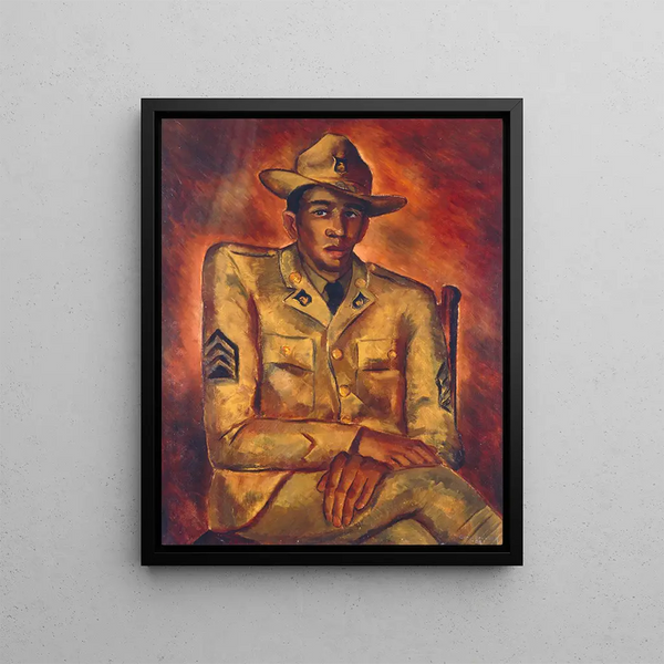 Soldier - Malvin Gray Johnson — framed artwork on a wall