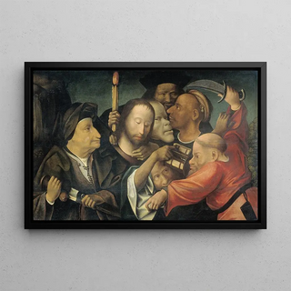L'Arrestation du Christ - Manière de Jérôme Bosch — framed artwork on a wall