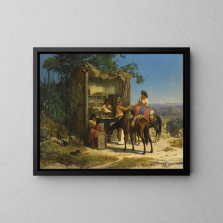 Sale Scene - Manuel Serrano — framed artwork on a wall