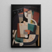 Woman sitting - María Blanchard — framed artwork on a wall